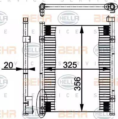 HELLA 8FC 351 037-021 - Condensatore, Climatizzatore autozon.pro