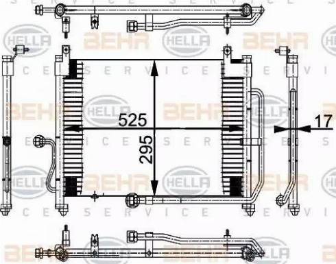 HELLA 8FC 351 037-121 - Condensatore, Climatizzatore autozon.pro