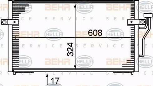 HELLA 8FC 351 037-351 - Condensatore, Climatizzatore autozon.pro