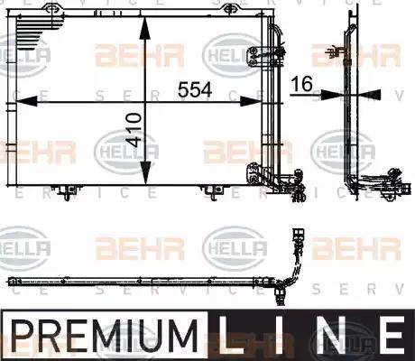 HELLA 8FC 351 037-331 - Condensatore, Climatizzatore autozon.pro