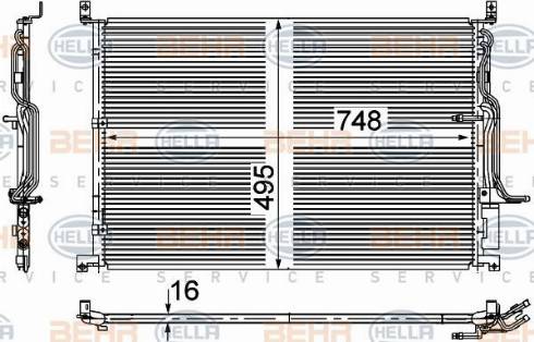 HELLA 8FC 351 100-724 - Condensatore, Climatizzatore autozon.pro