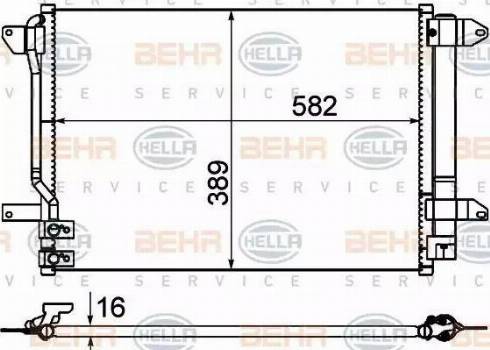 HELLA 8FC 351 344-584 - Condensatore, Climatizzatore autozon.pro