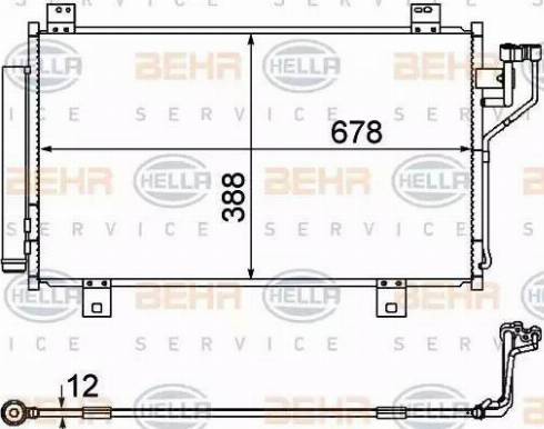 HELLA 8FC 351 344-604 - Condensatore, Climatizzatore autozon.pro