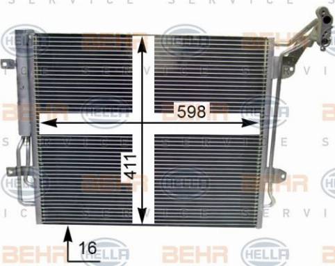 HELLA 8FC 351 344-251 - Condensatore, Climatizzatore autozon.pro