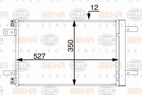 HELLA 8FC 351 345-124 - Condensatore, Climatizzatore autozon.pro