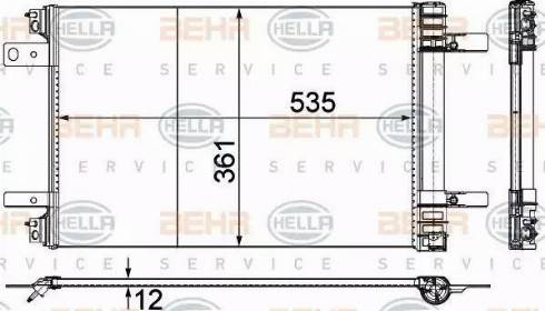 HELLA 8FC 351 345-121 - Condensatore, Climatizzatore autozon.pro