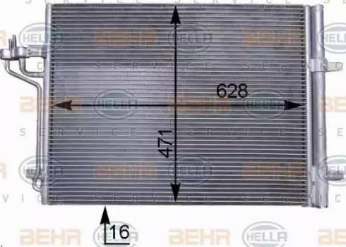 HELLA 8FC 351 343-191 - Condensatore, Climatizzatore autozon.pro