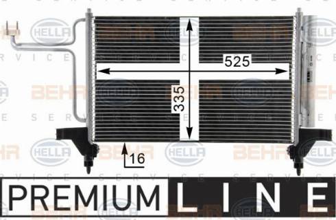 HELLA 8FC 351 343-311 - Condensatore, Climatizzatore autozon.pro