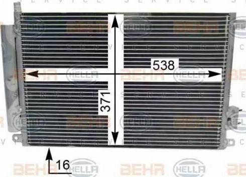 HELLA 8FC 351 343-284 - Condensatore, Climatizzatore autozon.pro