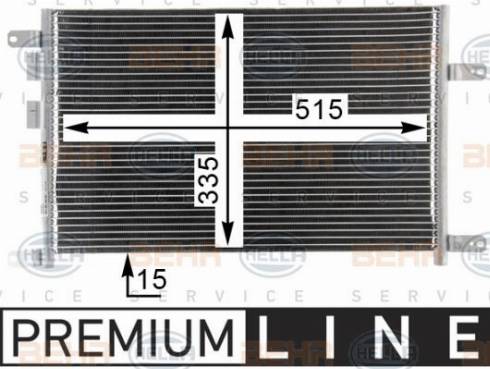 HELLA 8FC 351 343-791 - Condensatore, Climatizzatore autozon.pro