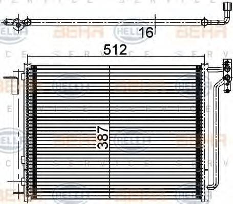 HELLA 8FC 351 309-541 - Condensatore, Climatizzatore autozon.pro