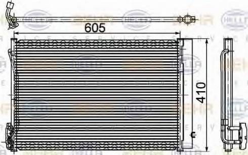 HELLA 8FC 351 309-511 - Condensatore, Climatizzatore autozon.pro