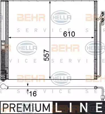 HELLA 8FC 351 309-341 - Condensatore, Climatizzatore autozon.pro