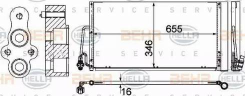 HELLA 8FC 351 309-384 - Condensatore, Climatizzatore autozon.pro