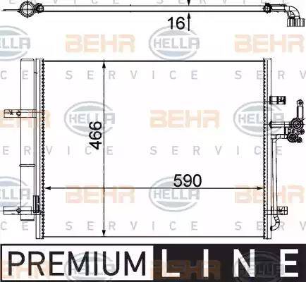 HELLA 8FC 351 304-491 - Condensatore, Climatizzatore autozon.pro