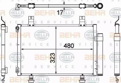 HELLA 8FC 351 304-431 - Condensatore, Climatizzatore autozon.pro