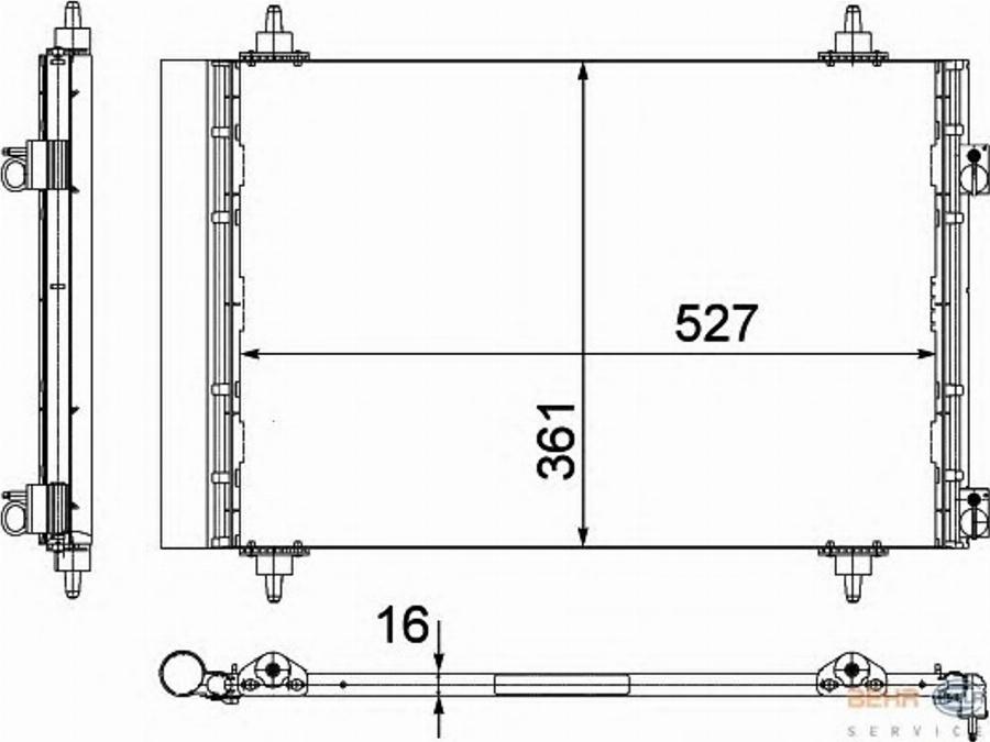 HELLA 8FC 351 304-271 - Condensatore, Climatizzatore autozon.pro