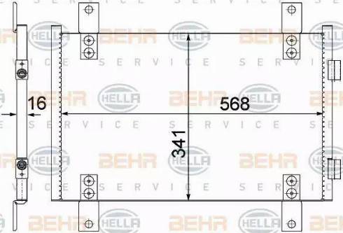 HELLA 8FC 351 305-551 - Condensatore, Climatizzatore autozon.pro