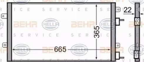 HELLA 8FC 351 305-101 - Condensatore, Climatizzatore autozon.pro