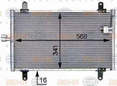 HELLA 8FC 351 305-211 - Condensatore, Climatizzatore autozon.pro