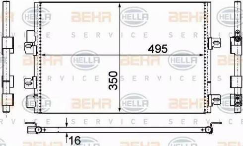 HELLA 8FC 351 306-611 - Condensatore, Climatizzatore autozon.pro