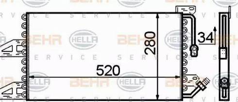 HELLA 8FC 351 306-031 - Condensatore, Climatizzatore autozon.pro