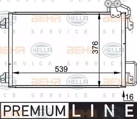 HELLA 8FC 351 300-511 - Condensatore, Climatizzatore autozon.pro