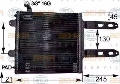 HELLA 8FC 351 300-161 - Condensatore, Climatizzatore autozon.pro