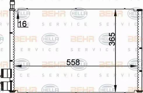 HELLA 8FC 351 300-354 - Condensatore, Climatizzatore autozon.pro