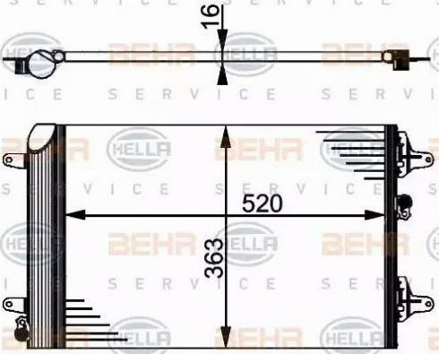 HELLA 8FC 351 301-524 - Condensatore, Climatizzatore autozon.pro