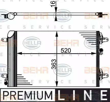 HELLA 8FC 351 301-521 - Condensatore, Climatizzatore autozon.pro