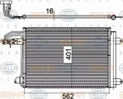 HELLA 8FC 351 301-044 - Condensatore, Climatizzatore autozon.pro