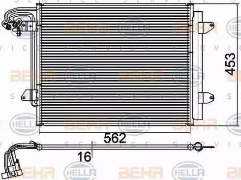 HELLA 8FC 351 301-054 - Condensatore, Climatizzatore autozon.pro