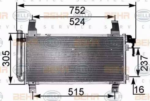 HELLA 8FC 351 301-181 - Condensatore, Climatizzatore autozon.pro