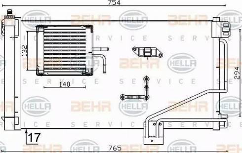 HELLA 8FC 351 301-344 - Condensatore, Climatizzatore autozon.pro