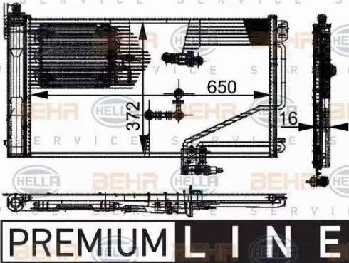 HELLA 8FC 351 301-341 - Condensatore, Climatizzatore autozon.pro