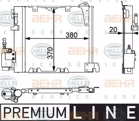 HELLA 8FC 351 301-371 - Condensatore, Climatizzatore autozon.pro