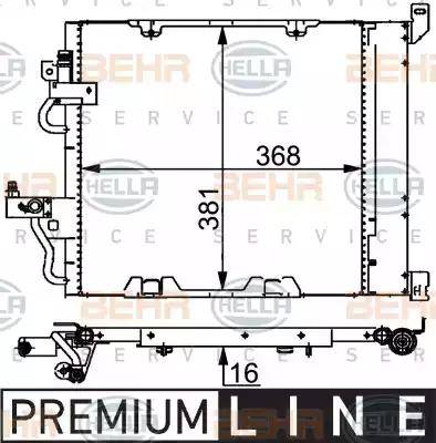 HELLA 8FC 351 301-751 - Condensatore, Climatizzatore autozon.pro