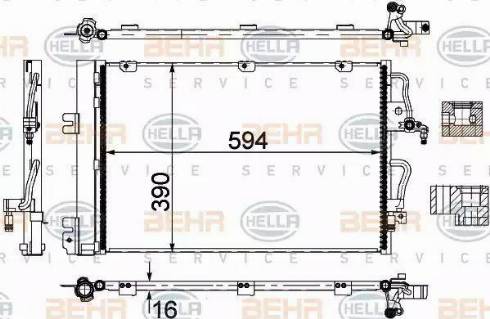 HELLA 8FC 351 301-764 - Condensatore, Climatizzatore autozon.pro