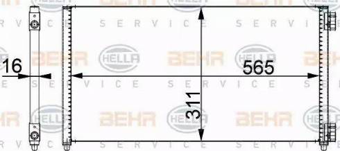 HELLA 8FC 351 301-721 - Condensatore, Climatizzatore autozon.pro