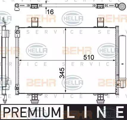 HELLA 8FC 351 303-491 - Condensatore, Climatizzatore autozon.pro