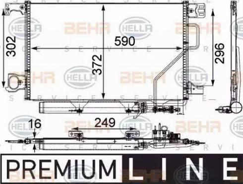 HELLA 8FC 351 303-411 - Condensatore, Climatizzatore autozon.pro