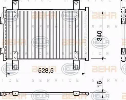 HELLA 8FC 351 303-581 - Condensatore, Climatizzatore autozon.pro