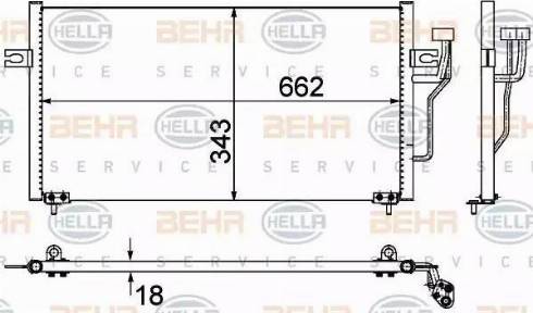 HELLA 8FC 351 303-524 - Condensatore, Climatizzatore autozon.pro