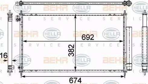 HELLA 8FC 351 303-681 - Condensatore, Climatizzatore autozon.pro