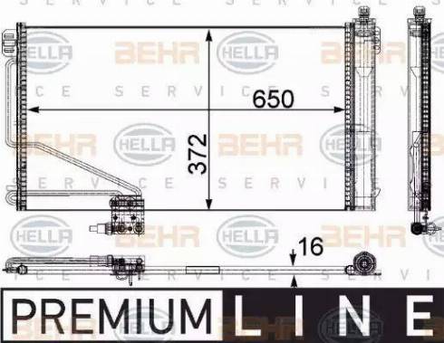 HELLA 8FC 351 303-391 - Condensatore, Climatizzatore autozon.pro