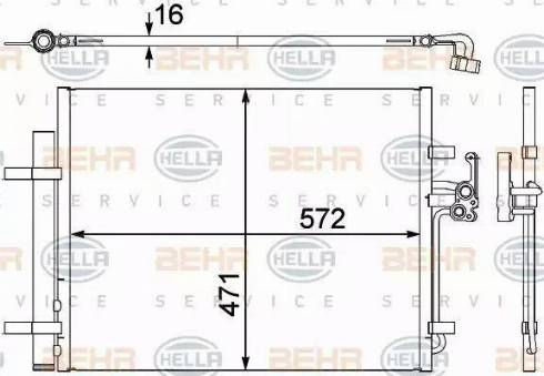 HELLA 8FC 351 303-201 - Condensatore, Climatizzatore autozon.pro