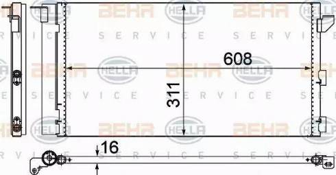 HELLA 8FC 351 302-401 - Condensatore, Climatizzatore autozon.pro