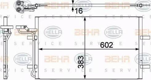 HELLA 8FC 351 302-571 - Condensatore, Climatizzatore autozon.pro