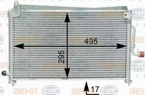 HELLA 8FC 351 302-641 - Condensatore, Climatizzatore autozon.pro